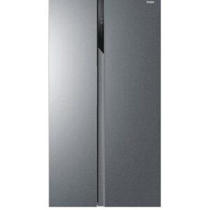 Haier HSR3918ENPG Total No Frost American Fridge Freezer, E Rated - Silver